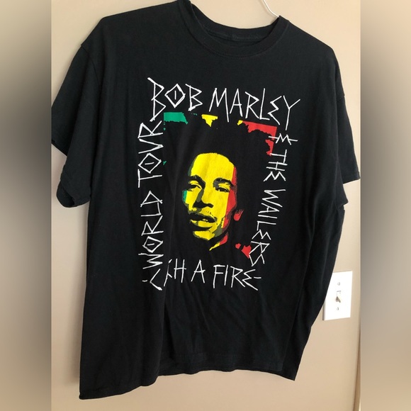 zion Other - Bob Marley T-Shirt WORLD TOUR THE WALKERS CAtCH A FIRE Size XL zion